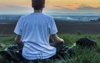 Mindfulness meditation outdoors